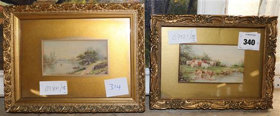 2 x small watercolours(-)